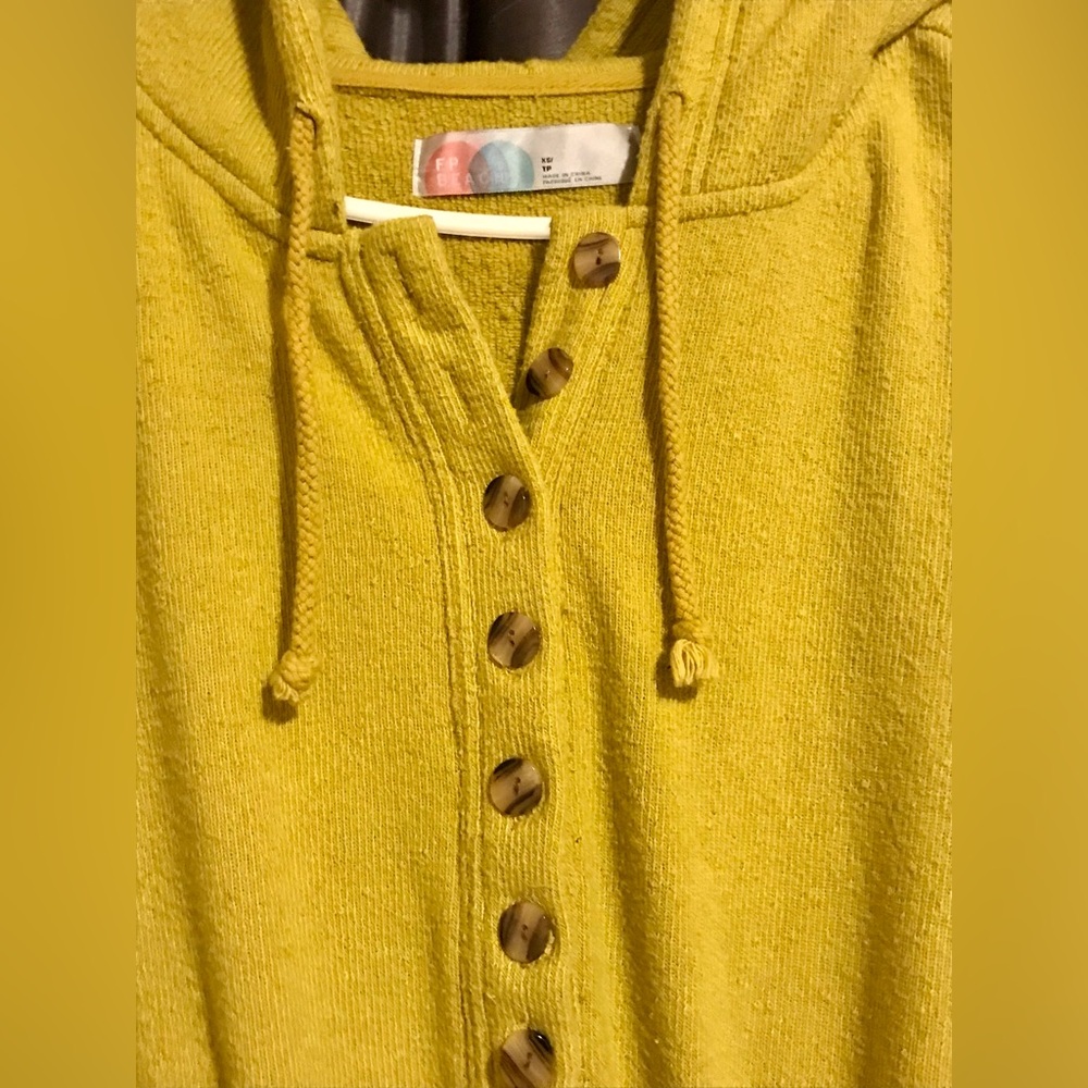 Free People Hooded Terry Cloth Cropped Jumpsuit - Picture 2 of 2